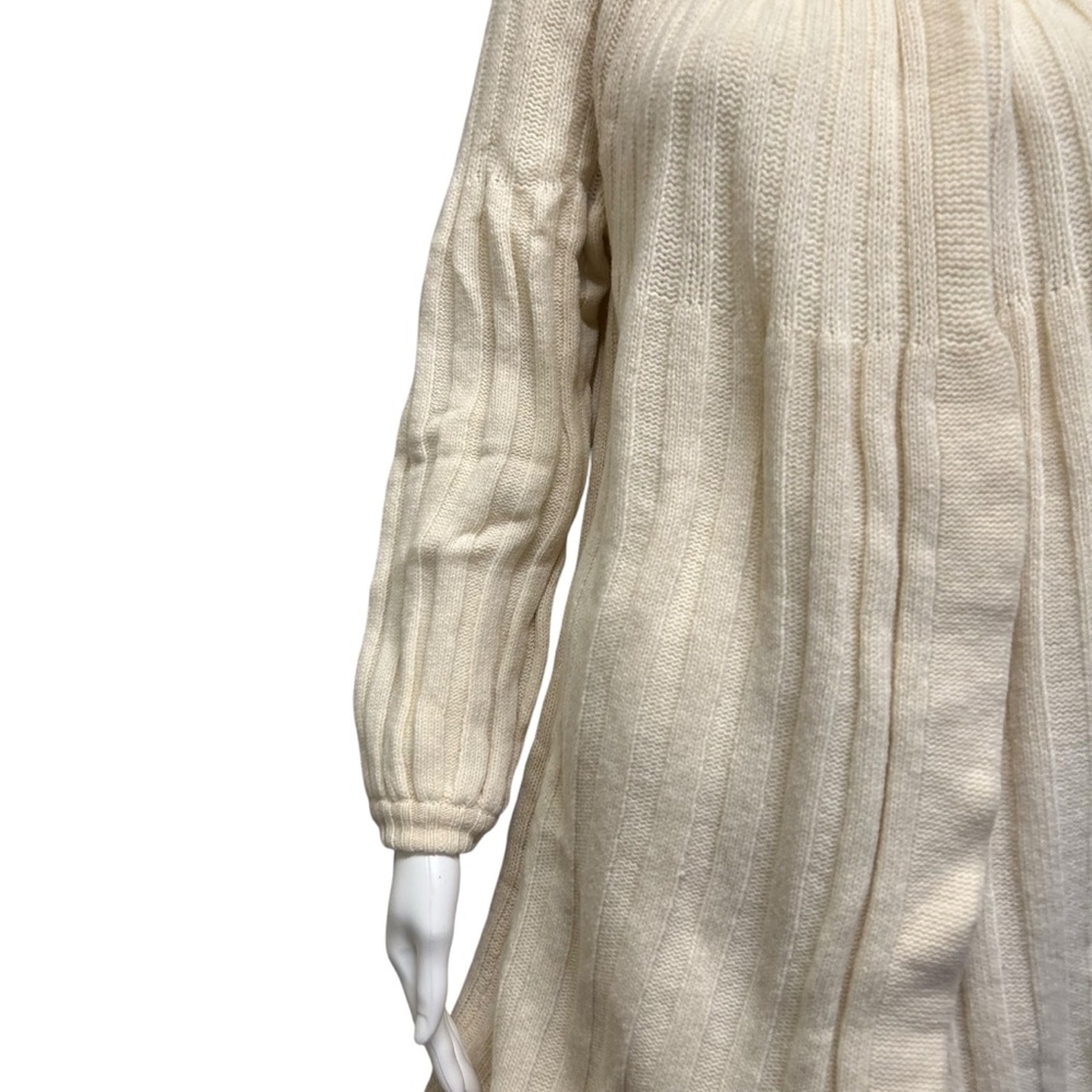 Vintage Lambswool by Dolores Long Line Cardigan Off White Size M - Picture 2 of 7